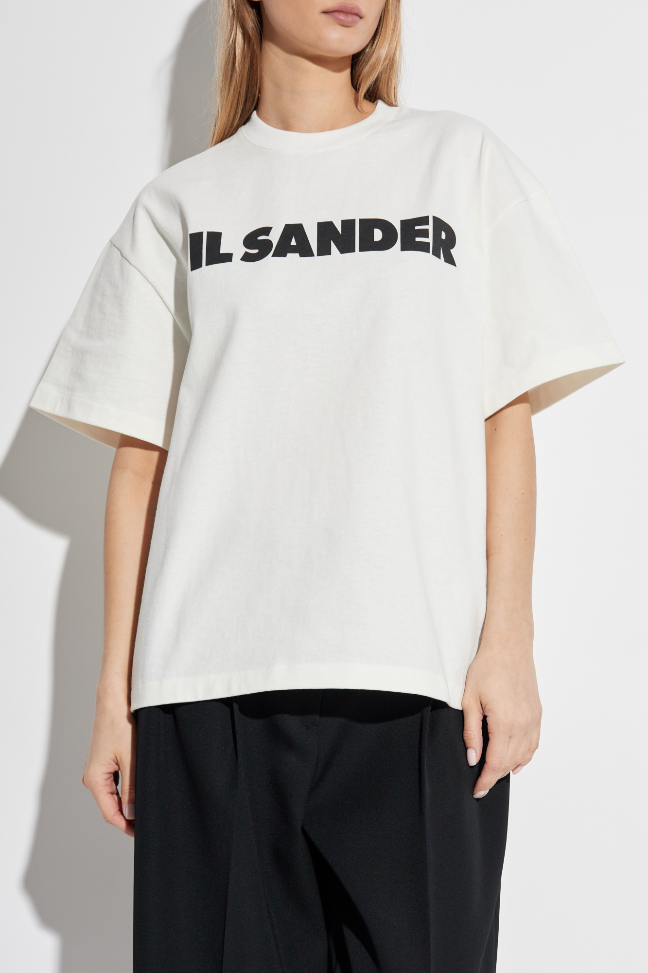 Tシャツ・カットソー Jil Sander FW25 T-SHIRT WITH LOGO (J03GC0137 J45148102) Logo T-Shirt Woman | Jil Sander Official Online Store